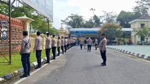 Polres OKU Tingkatkan Kesiapsiagaan Personel Melalui Latihan Sispam Mako