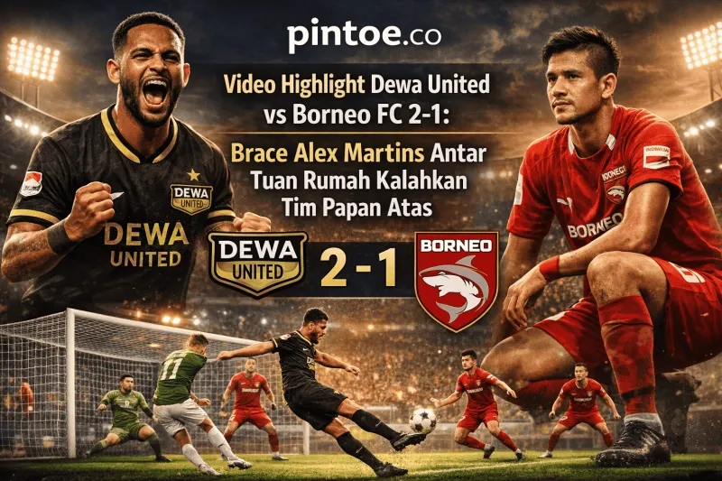 Alex Martins Bawa Dewa United Kalahkan Borneo FC 2-1