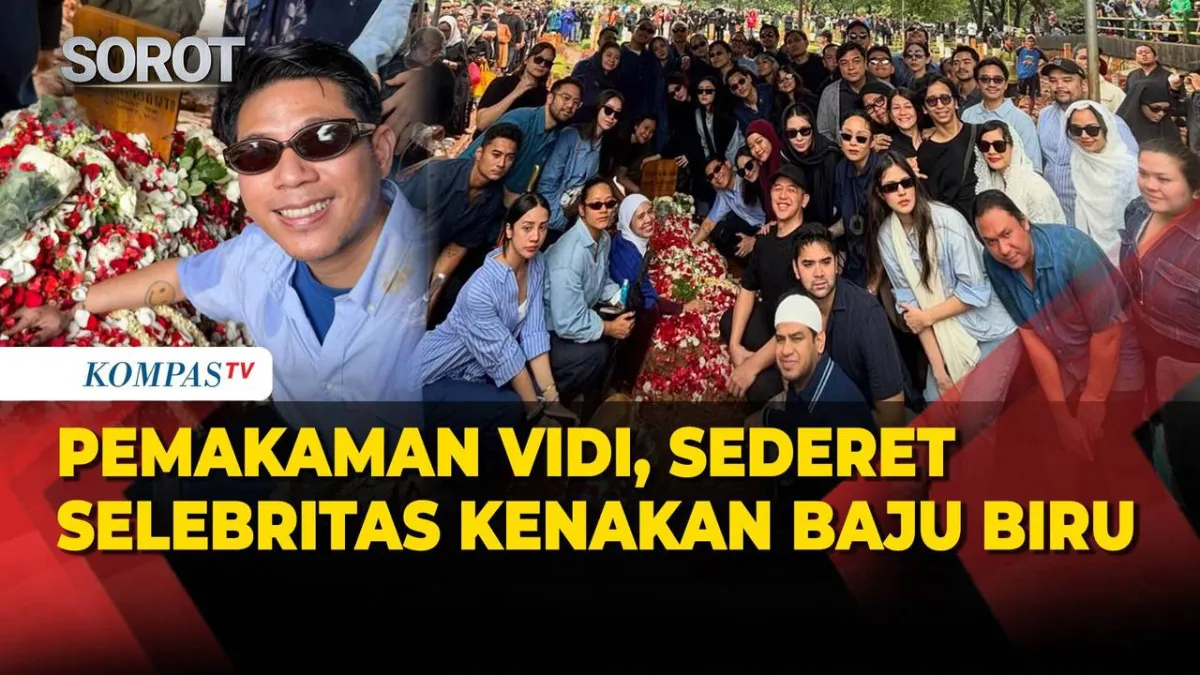 Selebritas Kenakan Baju Biru di Pemakaman Vidi Aldiano sebagai Penghormatan