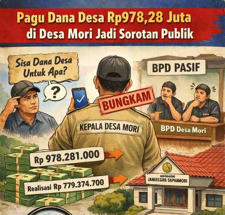 Sisa Anggaran Dana Desa Mori Memicu Pertanyaan Publik