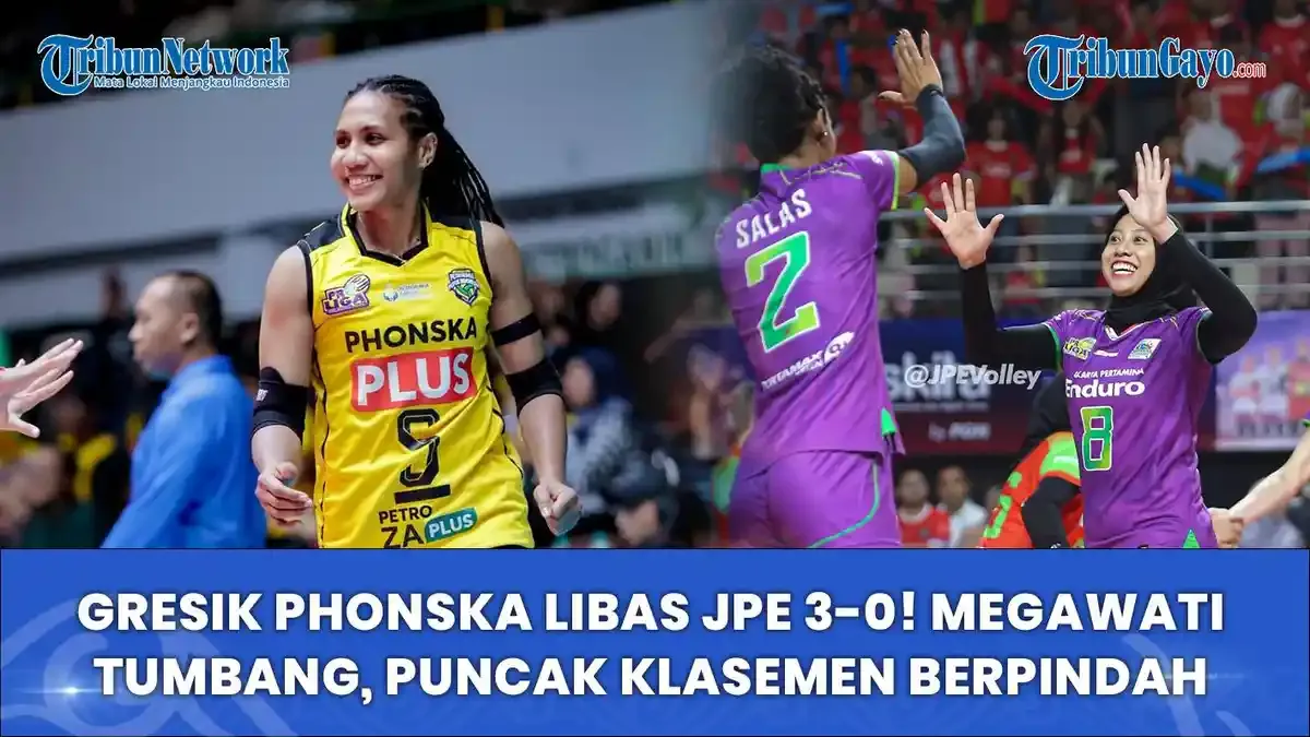 Gresik Phonska Menang Telak 3-0 atas JPE, Rebut Puncak Klasemen Proliga 2026