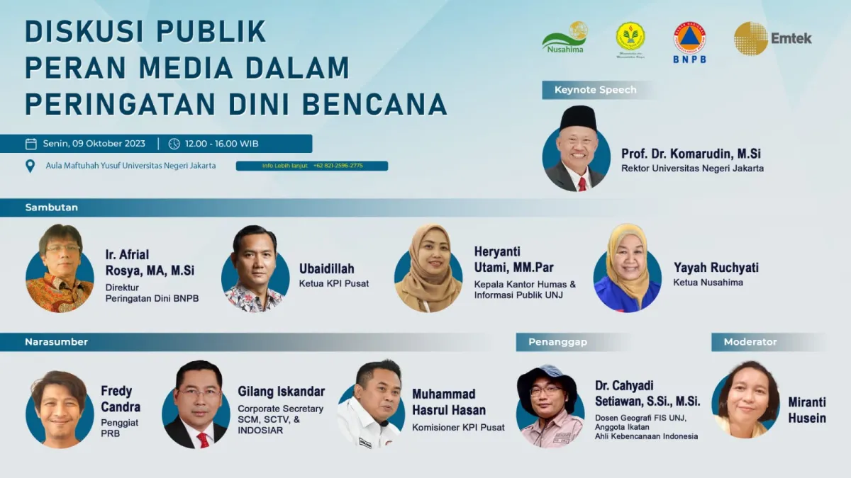 KPI Dorong Regulasi Peringatan Dini Bencana Melalui Televisi