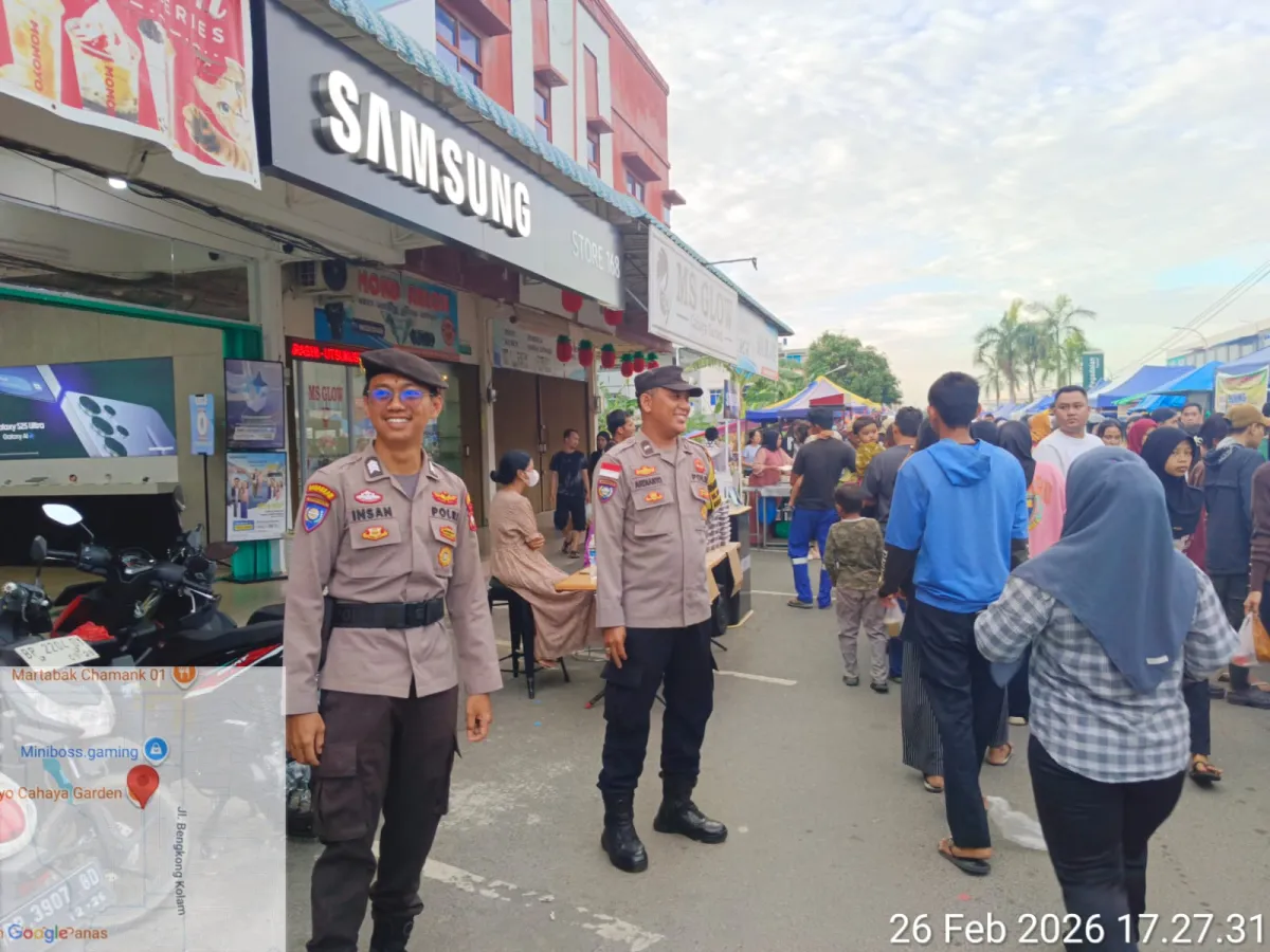 Polsek Bengkong Amankan Bazar Ramadhan untuk Kenyamanan Masyarakat