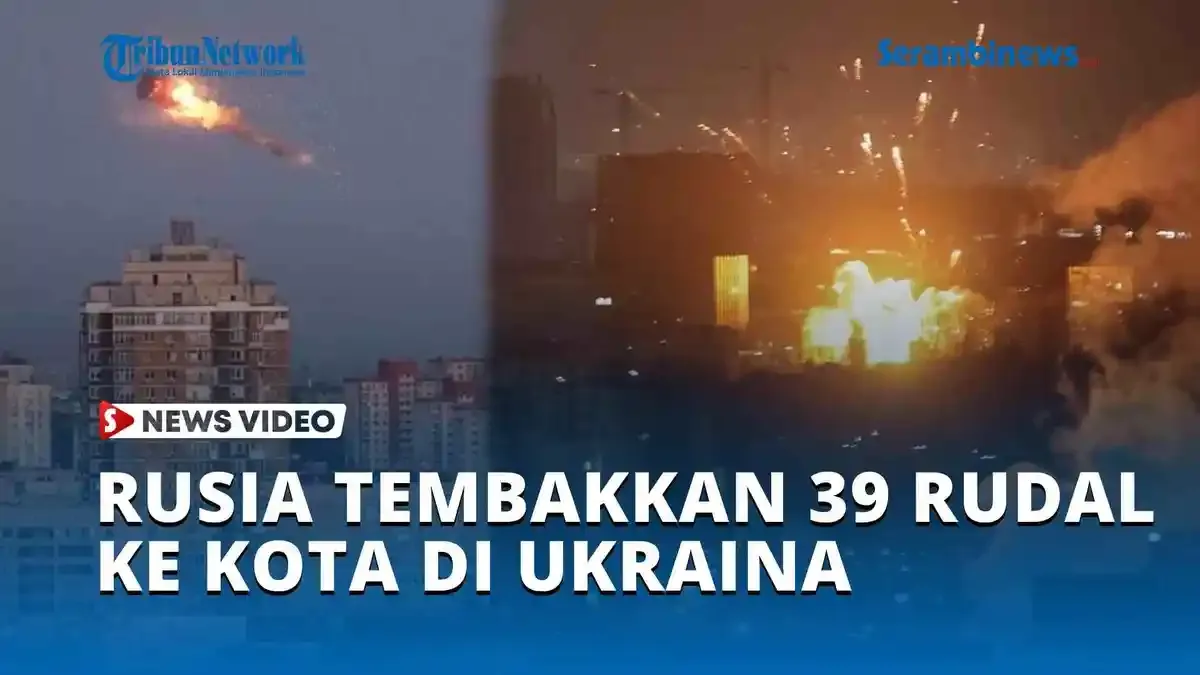 Serangan Besar-Besaran Rusia Targetkan Kota-Kota Ukraina dengan 39 Rudal dan 420 Drone
