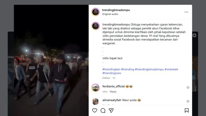 Pria Penolak Konser Dewa 19 Dijemput Polisi Setelah Viral di Media Sosial