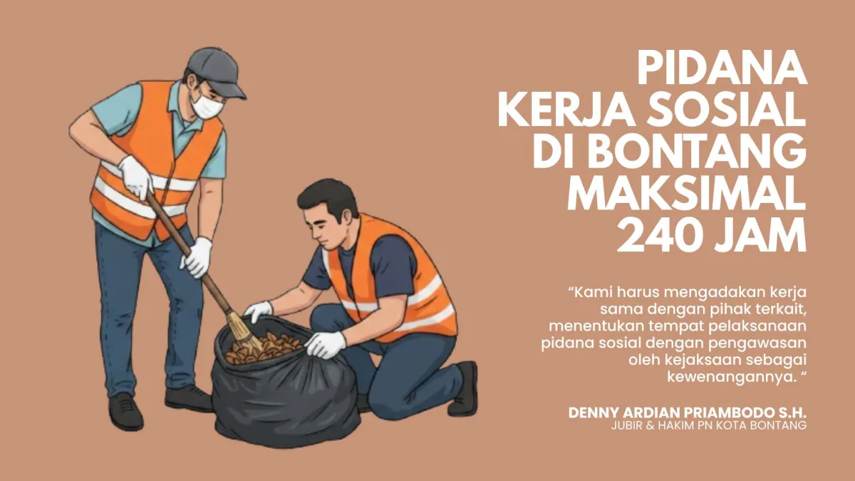 Bontang Terapkan Pidana Kerja Sosial Maksimal 240 Jam