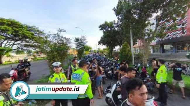 Polisi Amankan 300 Remaja Dalam Razia Balap Liar di Sidoarjo