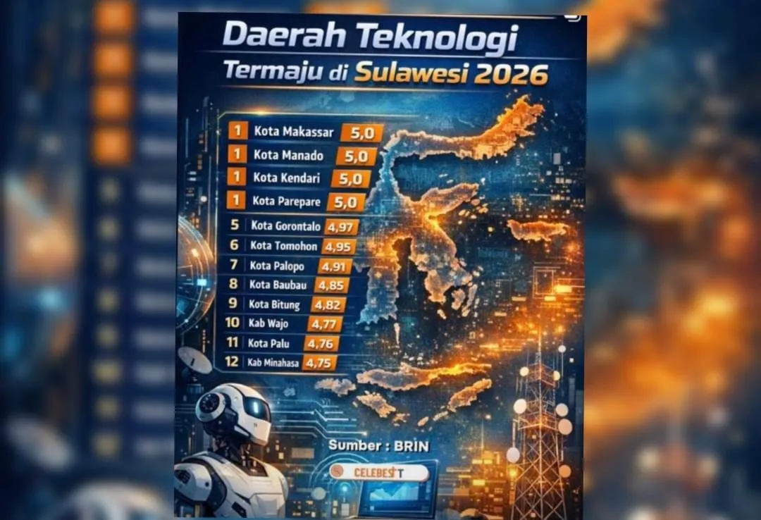 Kendari Pimpin Daftar Daerah Teknologi Termaju di Sulawesi