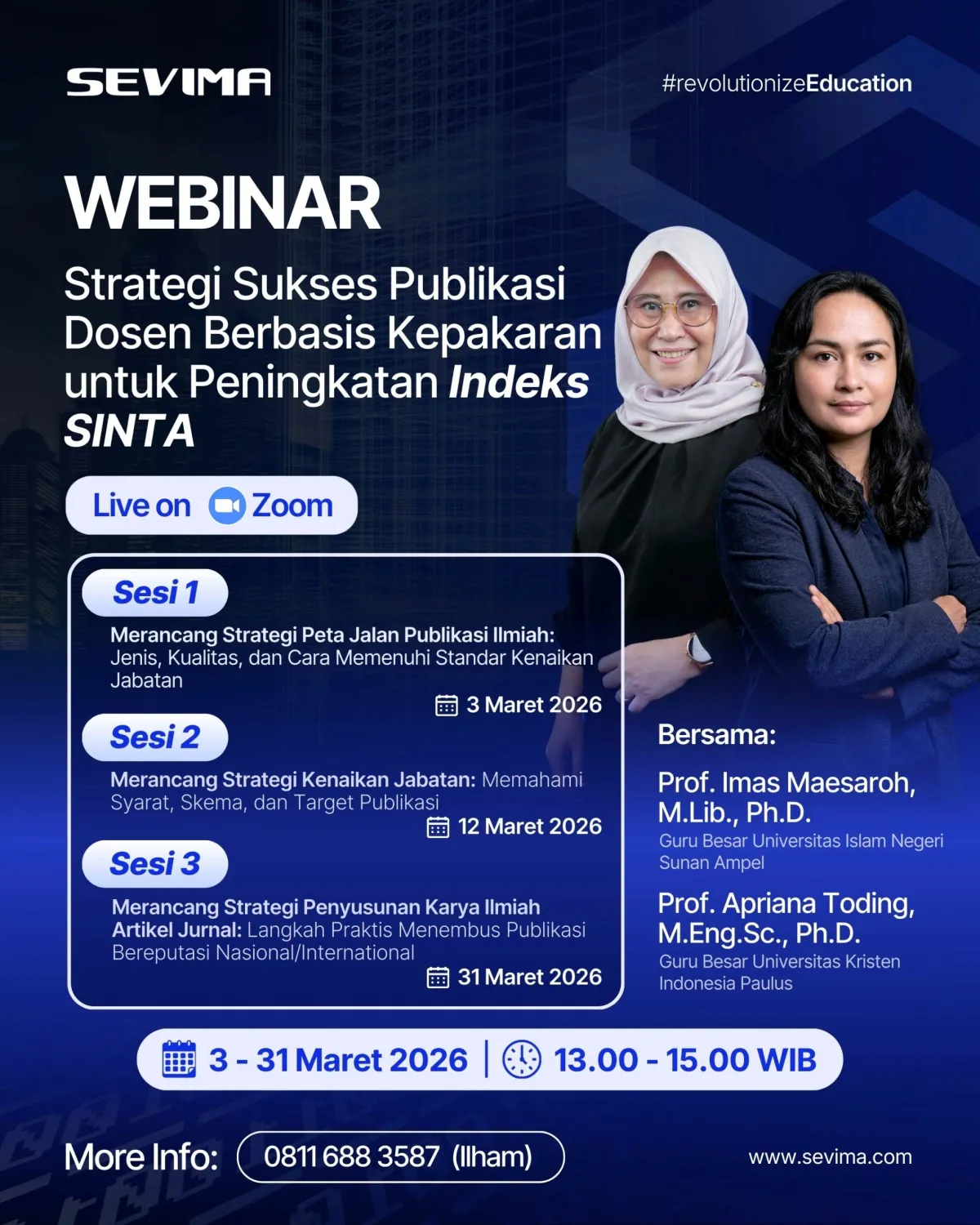 Webinar Strategi Penyusunan Karya Ilmiah untuk Publikasi Bereputasi