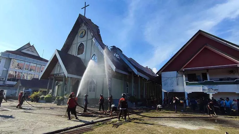 Kebakaran Melanda Gereja Maranatha, Kerugian Capai Miliaran