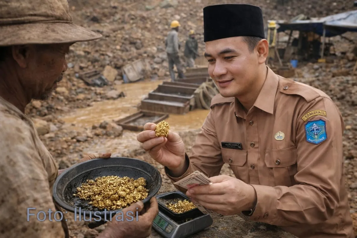 Sekdes Dedy Andesman Diduga Terlibat Penampungan Emas Ilegal di Merangin
