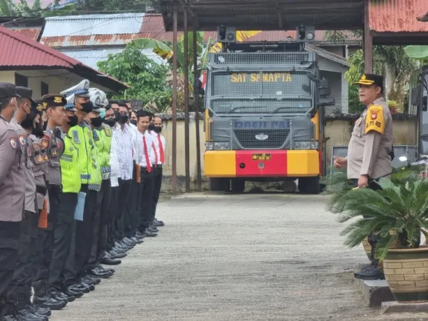 Kapolres Landak Ajak Anggota Tingkatkan Kewaspadaan Menuju Agenda Nasional
