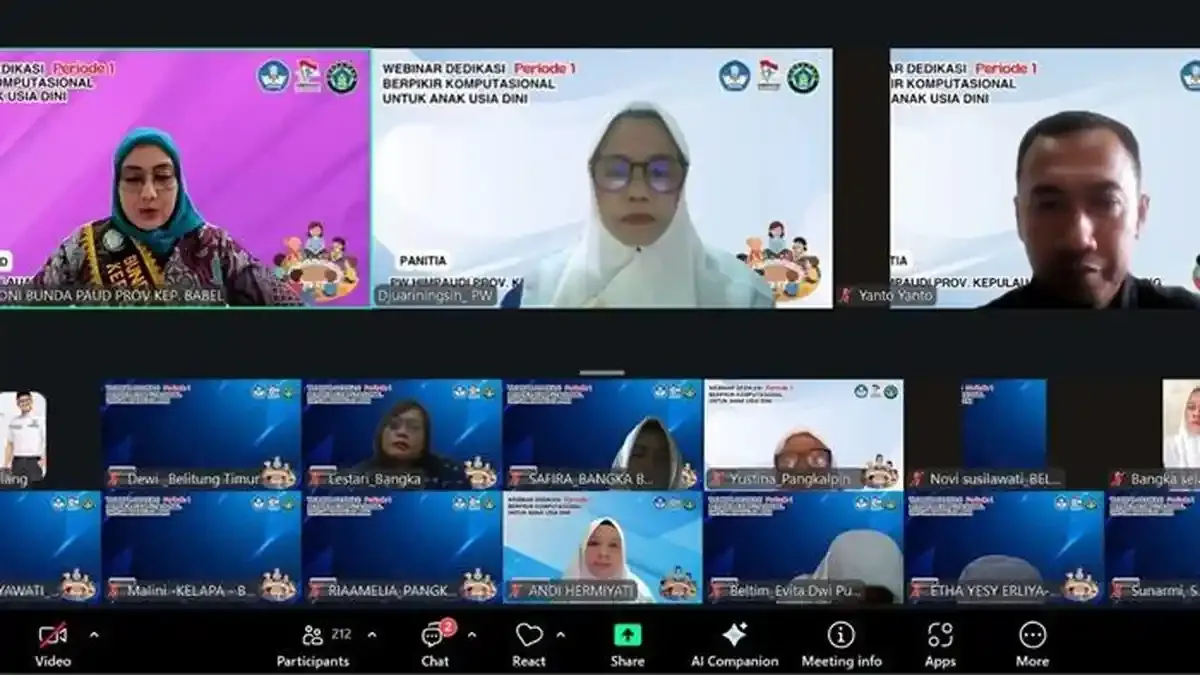 Himpaudi Bangka Belitung Tingkatkan Kualitas Kompetensi Guru Melalui Pembelajaran Berpikir Logis