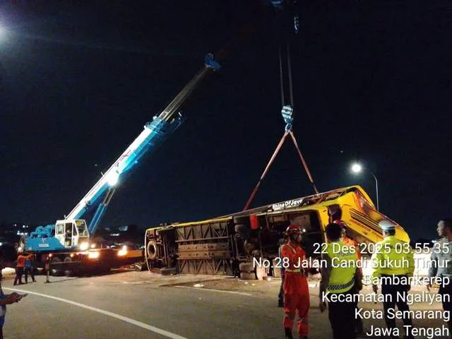 Kecelakaan Bus PO Cahaya Trans di Tol Batang-Semarang, 15 Meninggal Dunia