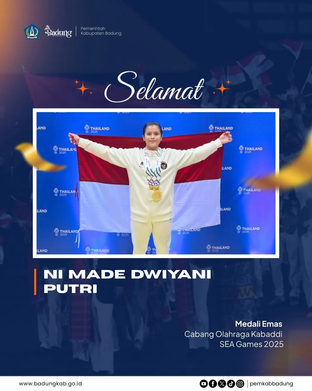 Dua Atlet Kabaddi Badung Jadi Inspektur Polisi Usai Raih Medali di SEA Games