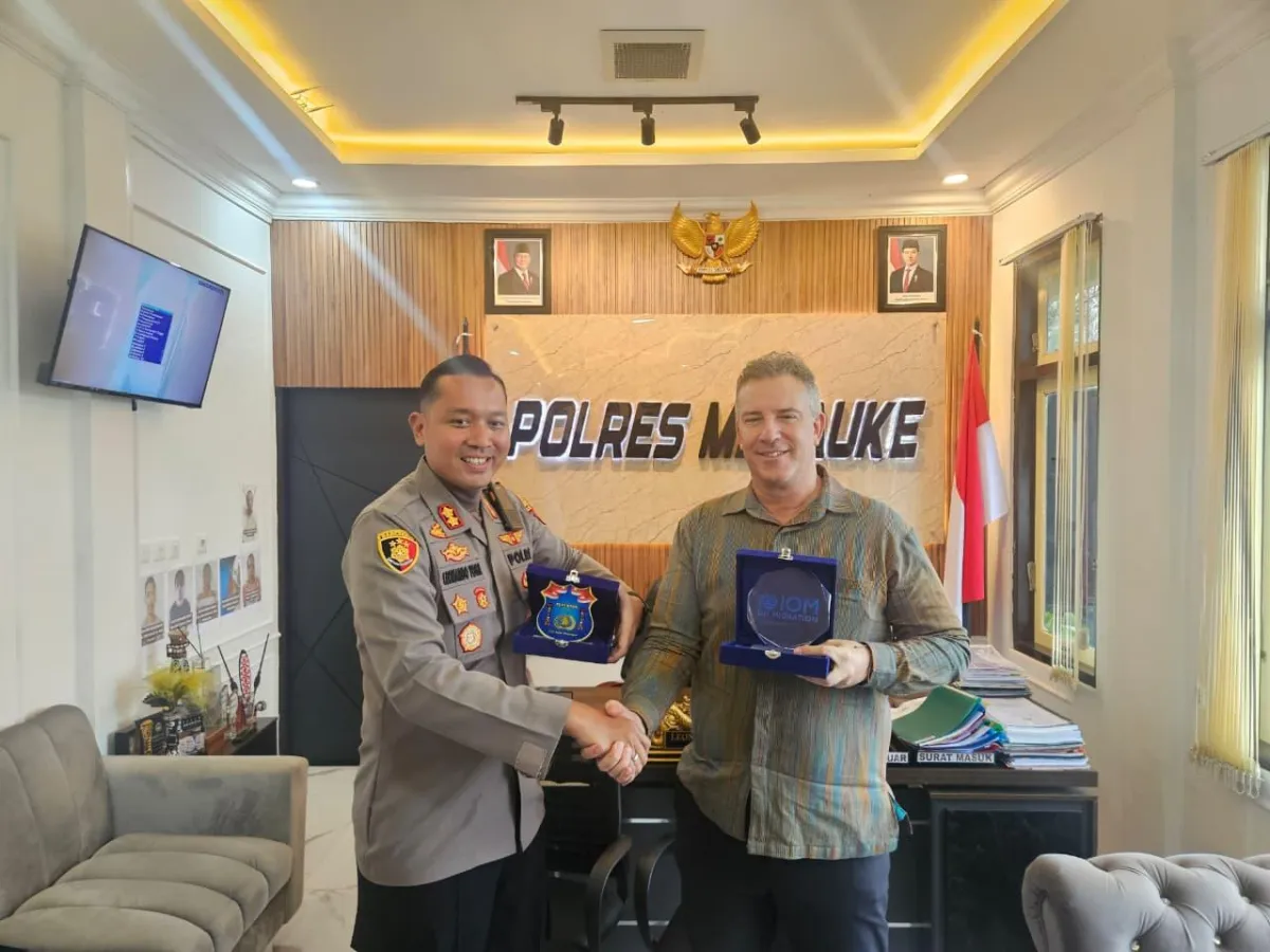 Polri dan IOM Kolaborasi Sosialisasi Migrasi Aman di Merauke
