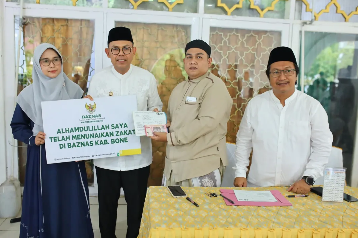 Wakil Bupati Bone Serukan Masyarakat Tunaikan Zakat Fitrah Melalui Baznas