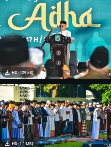 Ribuan Umat Islam Rayakan Idul Adha di Lapangan Bumi Gora NTB