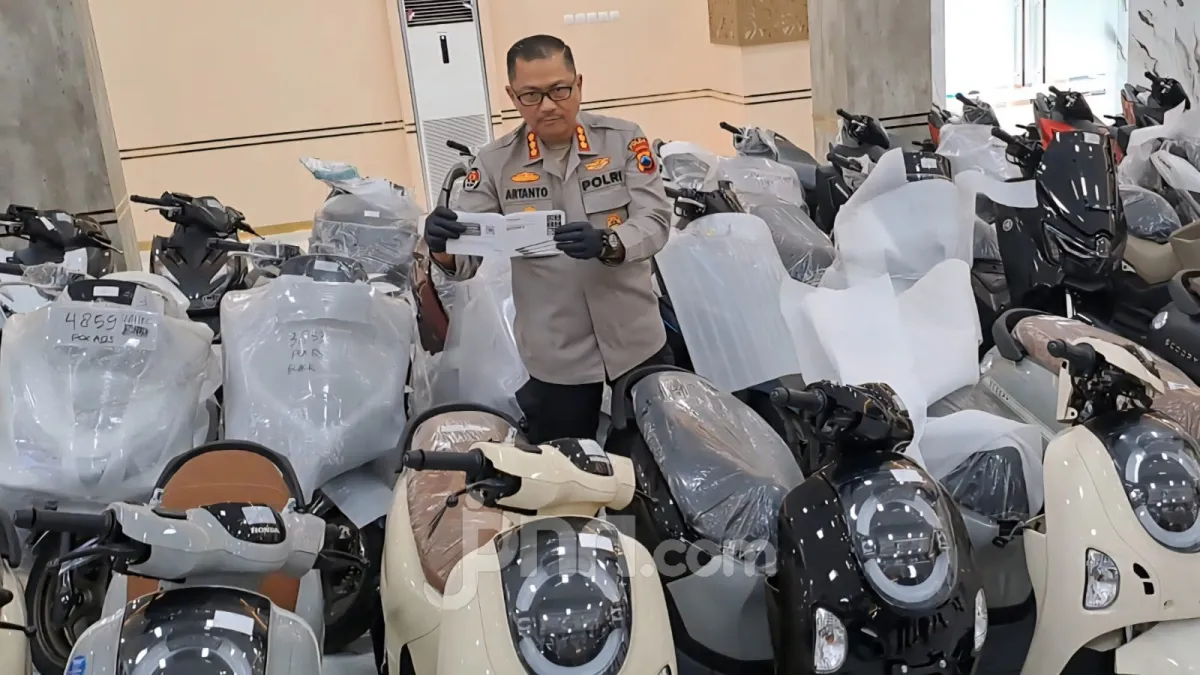 Polisi Amankan 87 Motor Baru yang Akan Diselundupkan ke Luar Negeri