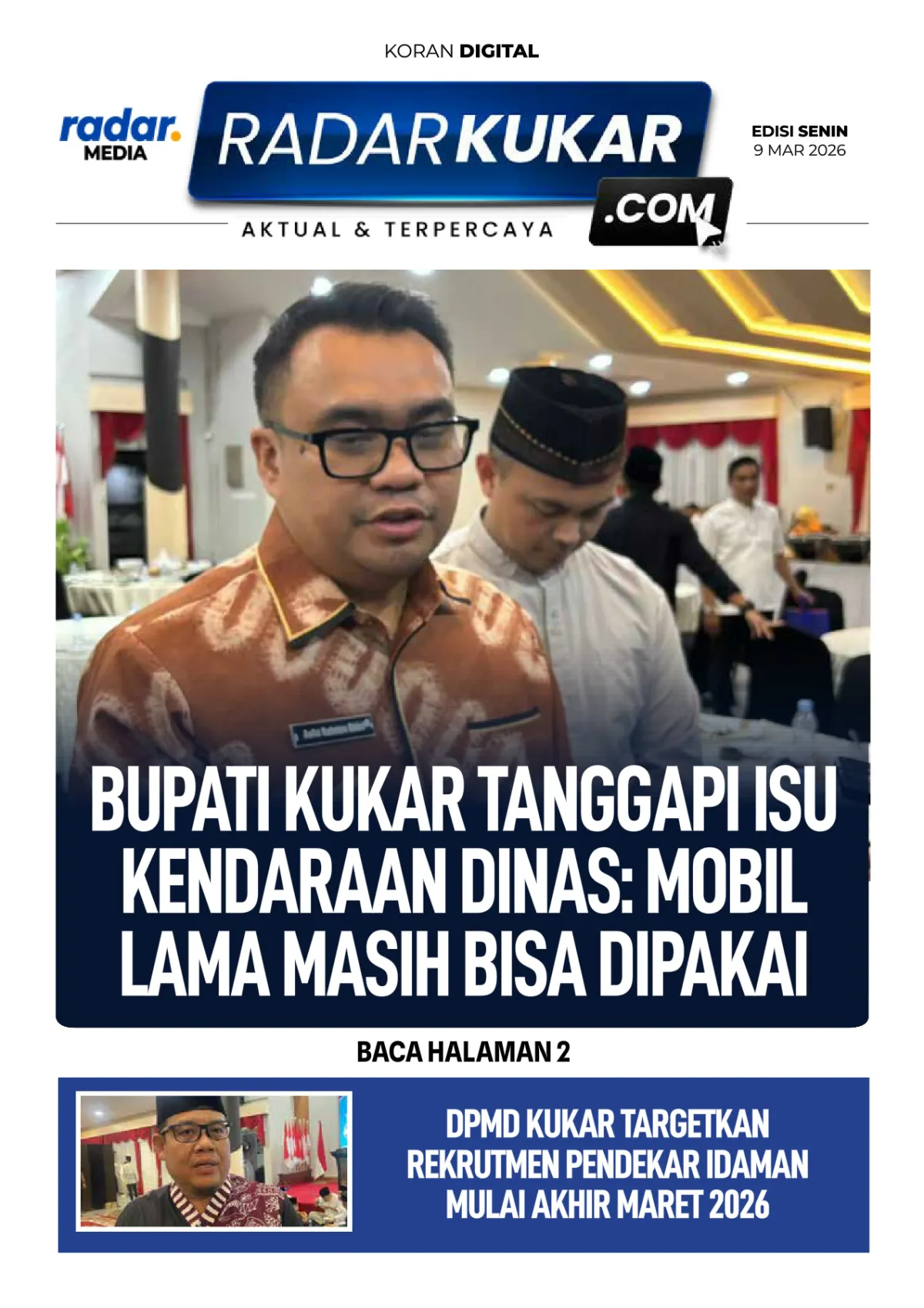 Bupati Kukar Tanggapi Isu Kendaraan Dinas: Mobil Lama Masih Bisa Dipakai
