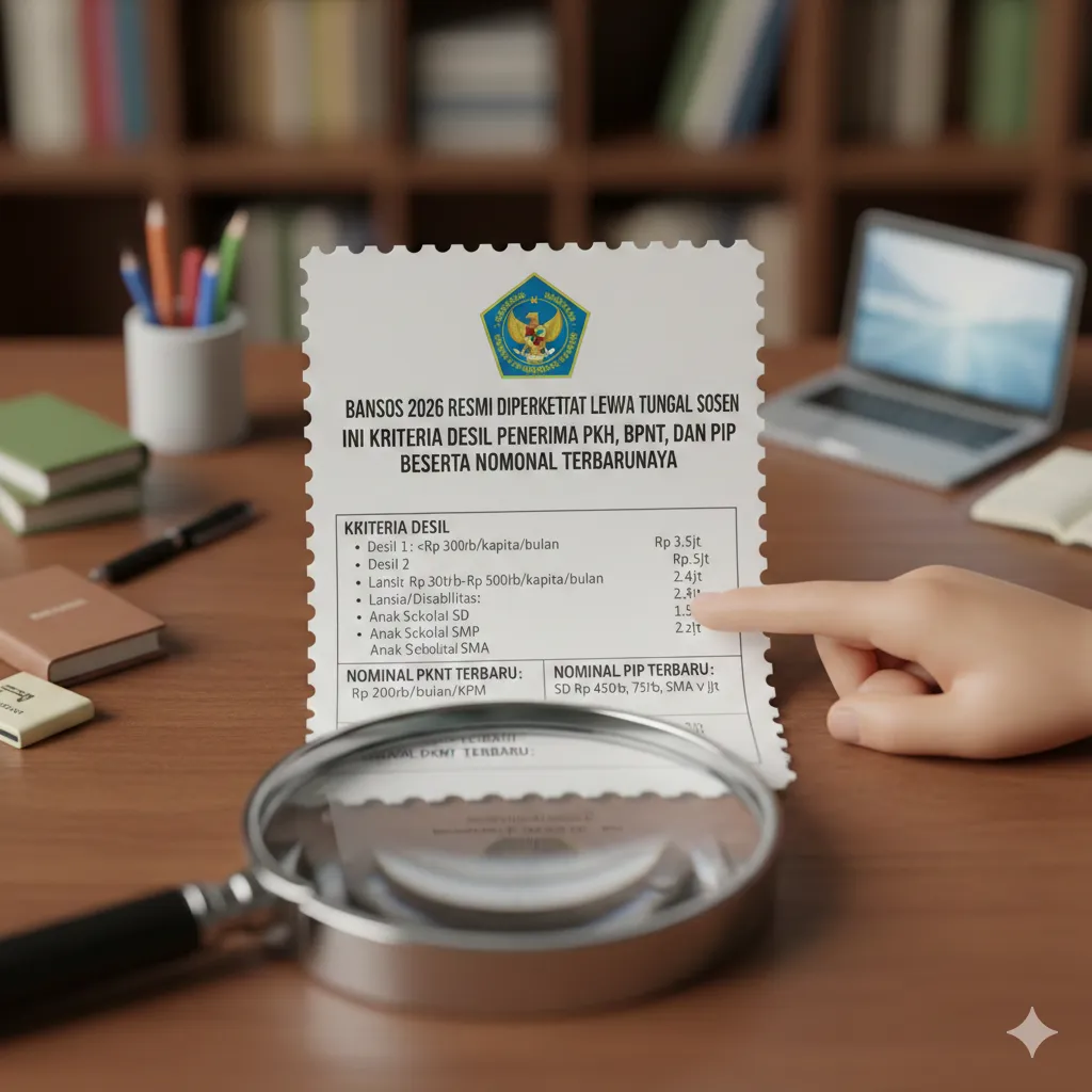 Kriteria dan Nominal Bansos 2026 Diperketat Melalui Data Tunggal