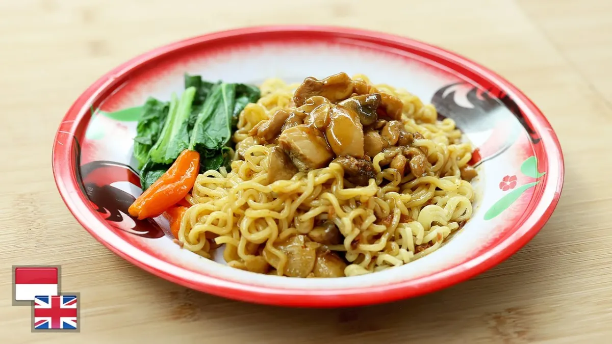 Resep Sahur Praktis Indomie Ayam Jamur ala Chef Devina