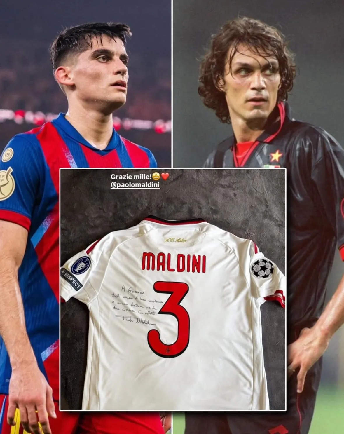 Maldini Berikan Jersey Legendaris kepada Gerard Martin sebagai Apresiasi