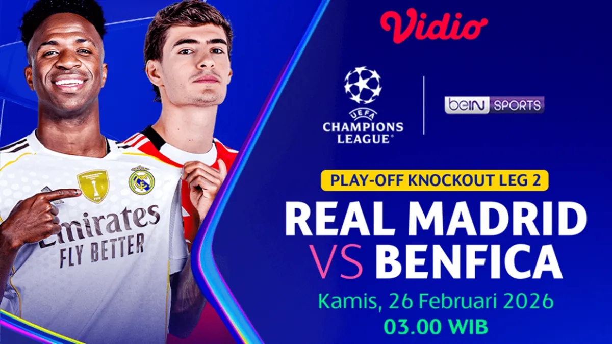 Real Madrid Hadapi Benfica Tanpa Rodrygo dan Bellingham di Leg 2 UCL