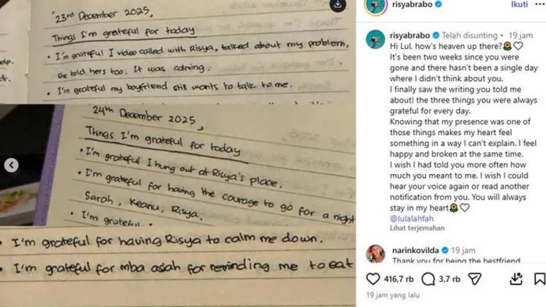 Bocornya Isi Buku Harian Lula Lahfah Sebelum Meninggal
