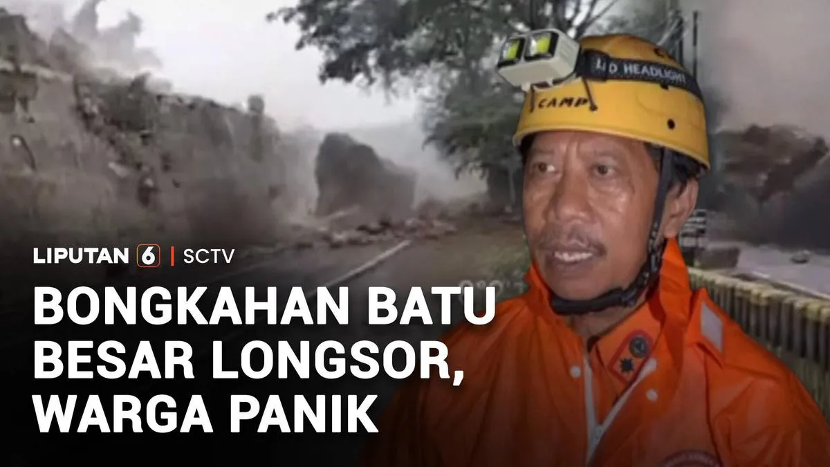 Longsor Batu Besar Putuskan Akses Jalur Trenggalek-Ponorogo