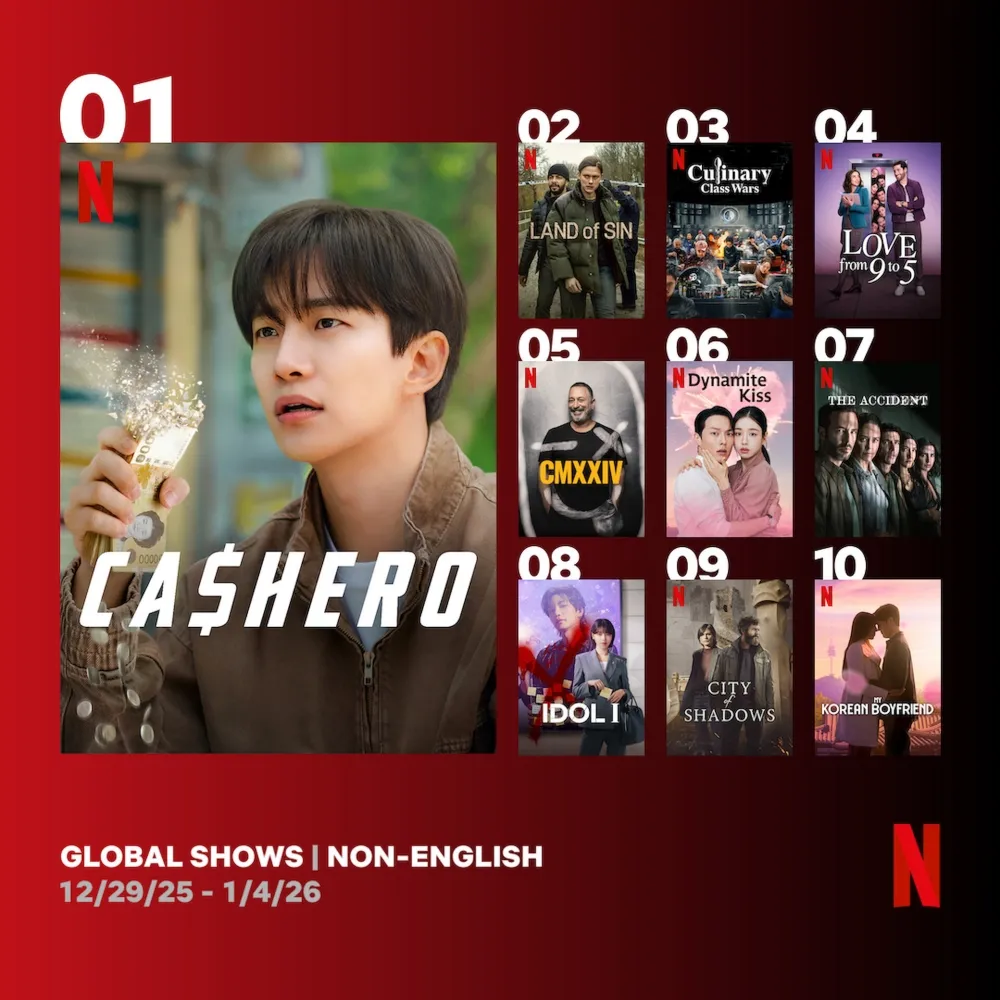 Cashero dan The Great Flood Dominasi Konten Non-Inggris di Netflix