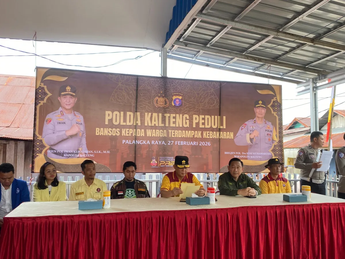 DPD GAMKI dan Polda Kalteng Salurkan Bantuan untuk Korban Kebakaran Mendawai