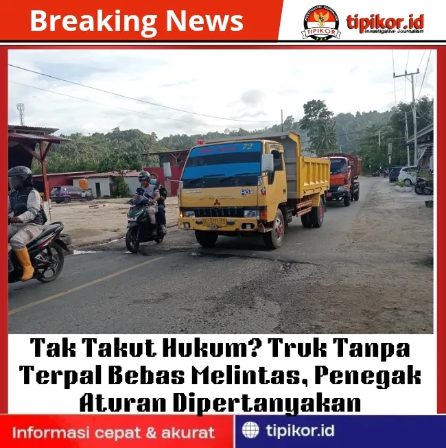 Truk Tanpa Terpal Berpotensi Bahayakan Pengguna Jalan di Halmahera Tengah
