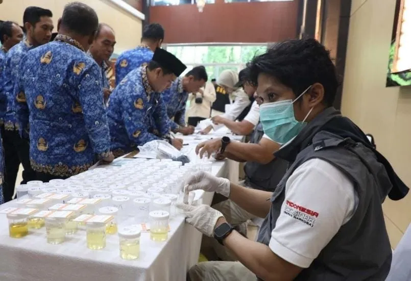 520 ASN Kalteng Ikuti Tes Urine untuk Ciptakan Birokrasi Bersih Narkoba