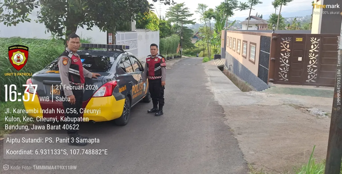 Polsek Cileunyi Gelar Patroli Ngabuburit Cegah Gangguan Kamtibmas