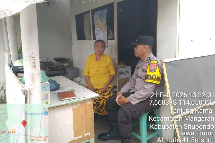 Bhabinkamtibmas Tanjung Kamal Lakukan DDS untuk Dukung Pengentasan Kemiskinan