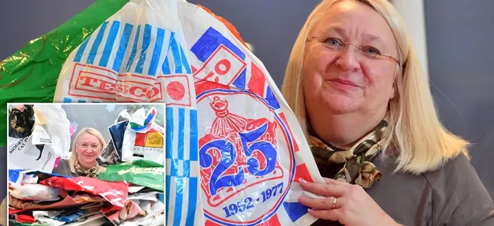 Wanita Inggris Pecahkan Rekor Dunia dengan Koleksi 10 Ribu Kantong Plastik Bekas