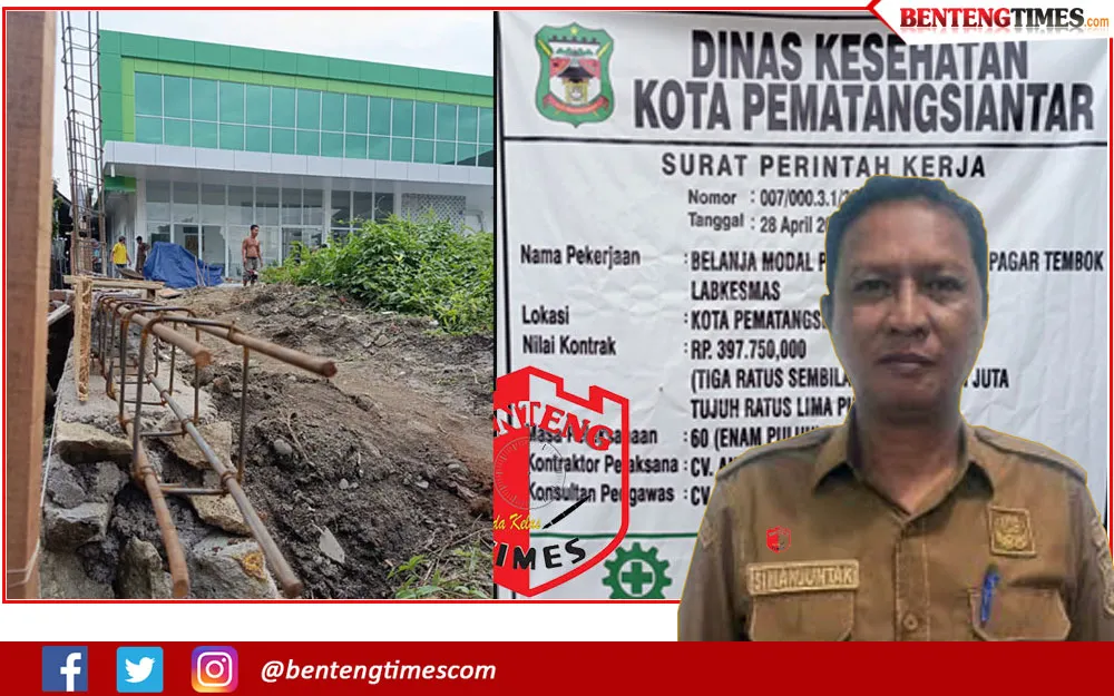 Proyek Pagar Labkesmas Siantar Rp397 Juta Diduga Langgar RAB