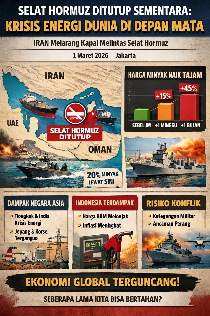 Penutupan Selat Hormuz: Ancaman Krisis Energi Global