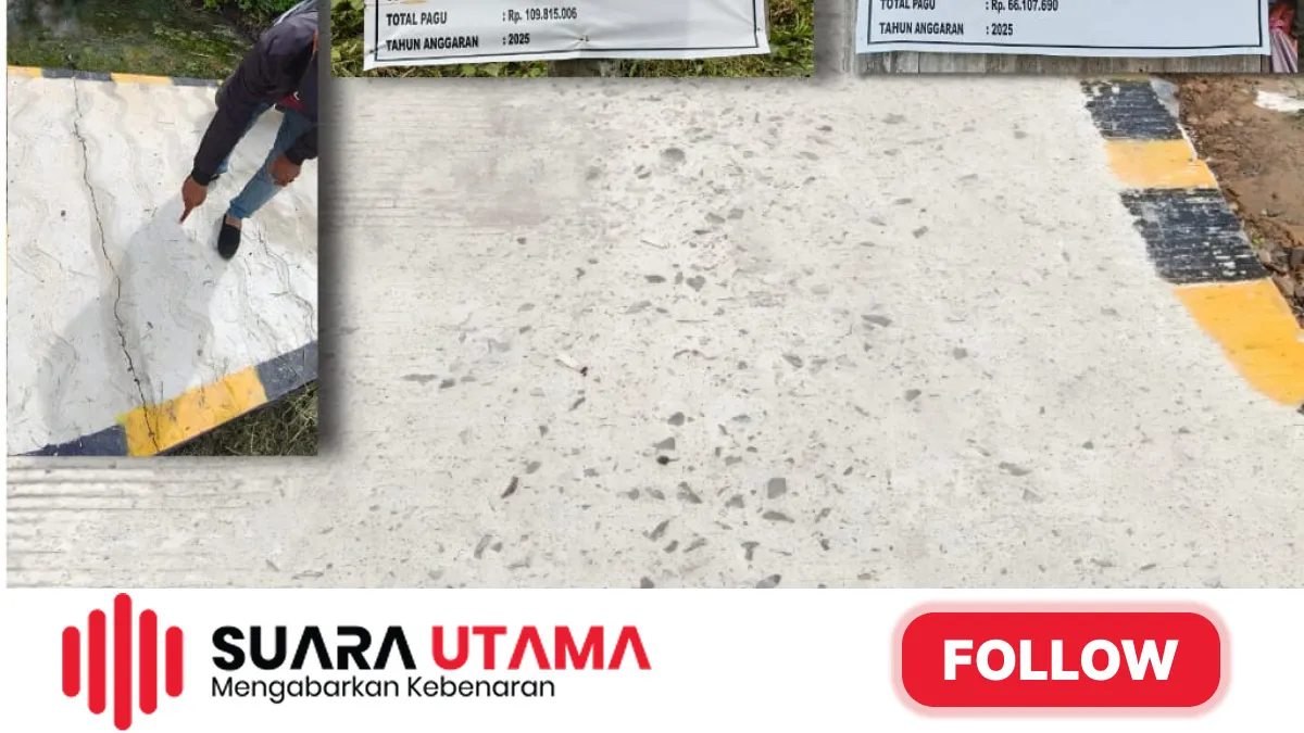 Jalan Setapak Beton Sungai Nibung Rusak, Lurah Janji Perbaikan