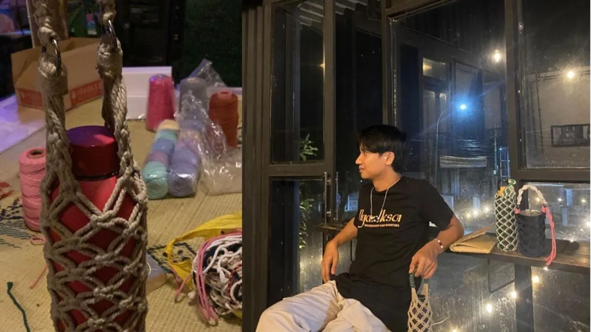 Komunitas Kuluwung Ciptakan Tumbler Bag Ramah Lingkungan dari Tali Makrame