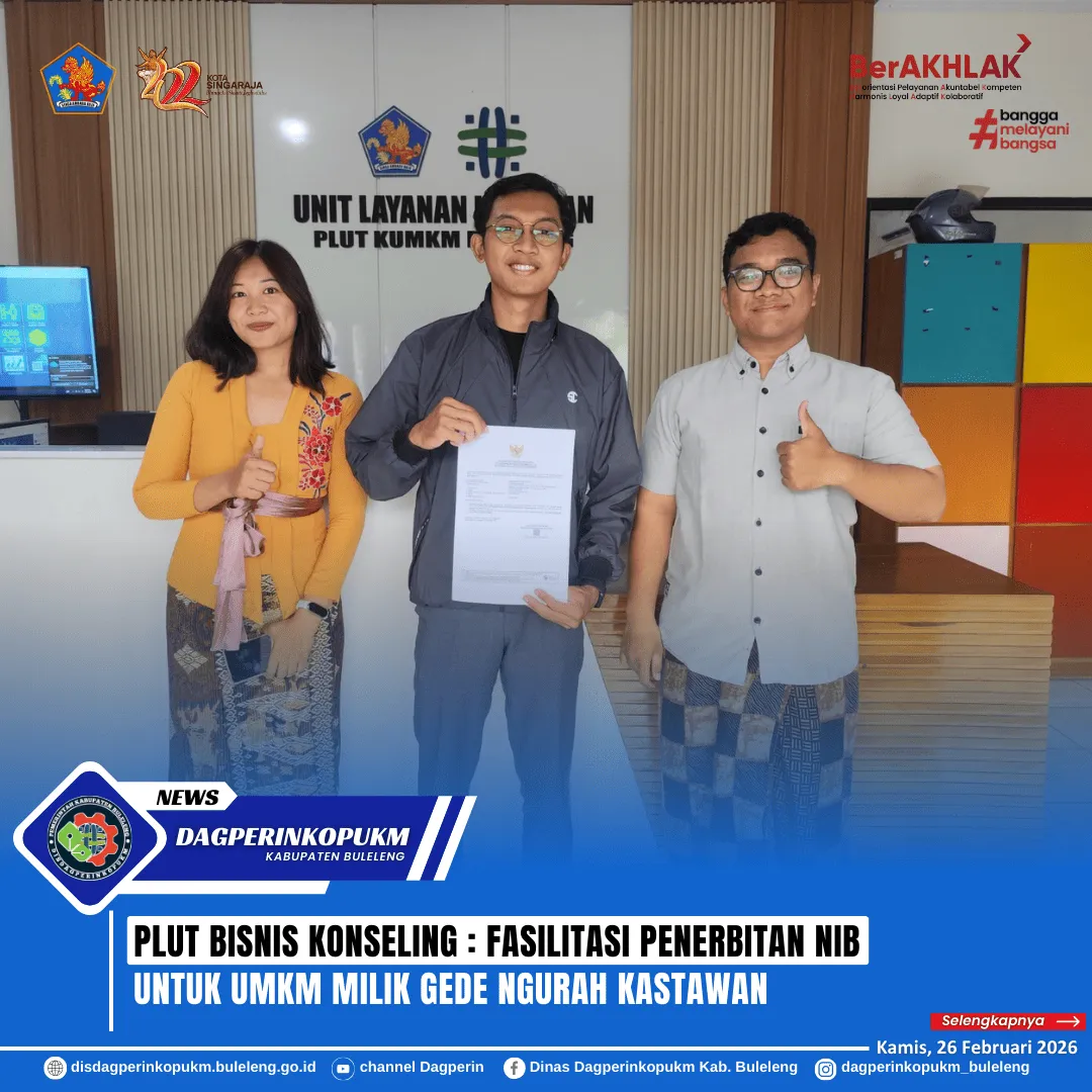 PLUT Bisnis Konseling Dukung Penerbitan NIB untuk UMKM Gede Ngurah Kastawan