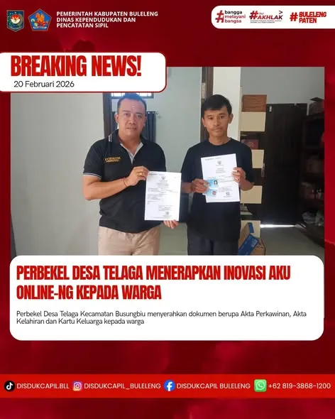 Inovasi Aku Online-NG Permudah Pengurusan Dokumen Kependudukan di Desa Telaga