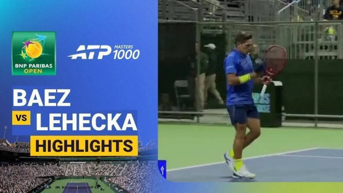 Highlight Pertandingan Baez vs Lehecka di ATP 1000 BNP Paribas Open 2026