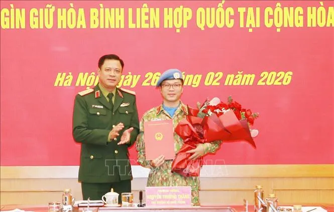 Penunjukan Letnan Kolonel Nguyen Hoang Long untuk Misi Perdamaian PBB di Afrika Tengah