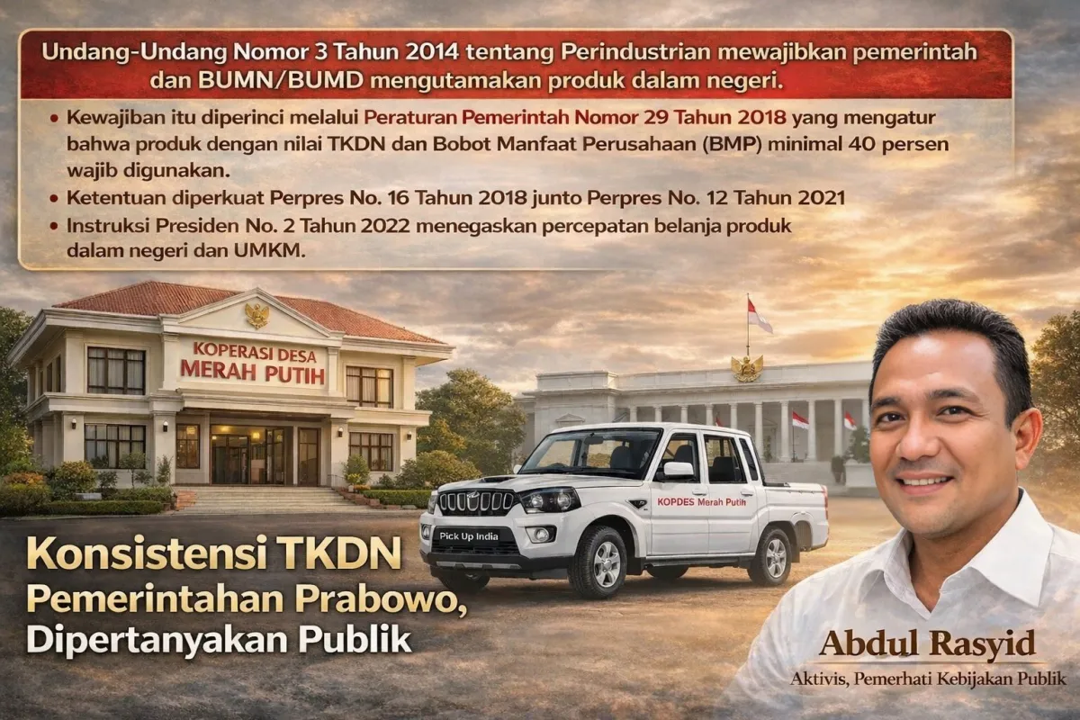 Konsistensi Kebijakan TKDN dalam Pengadaan Mobil untuk Koperasi Desa Dipertanyakan