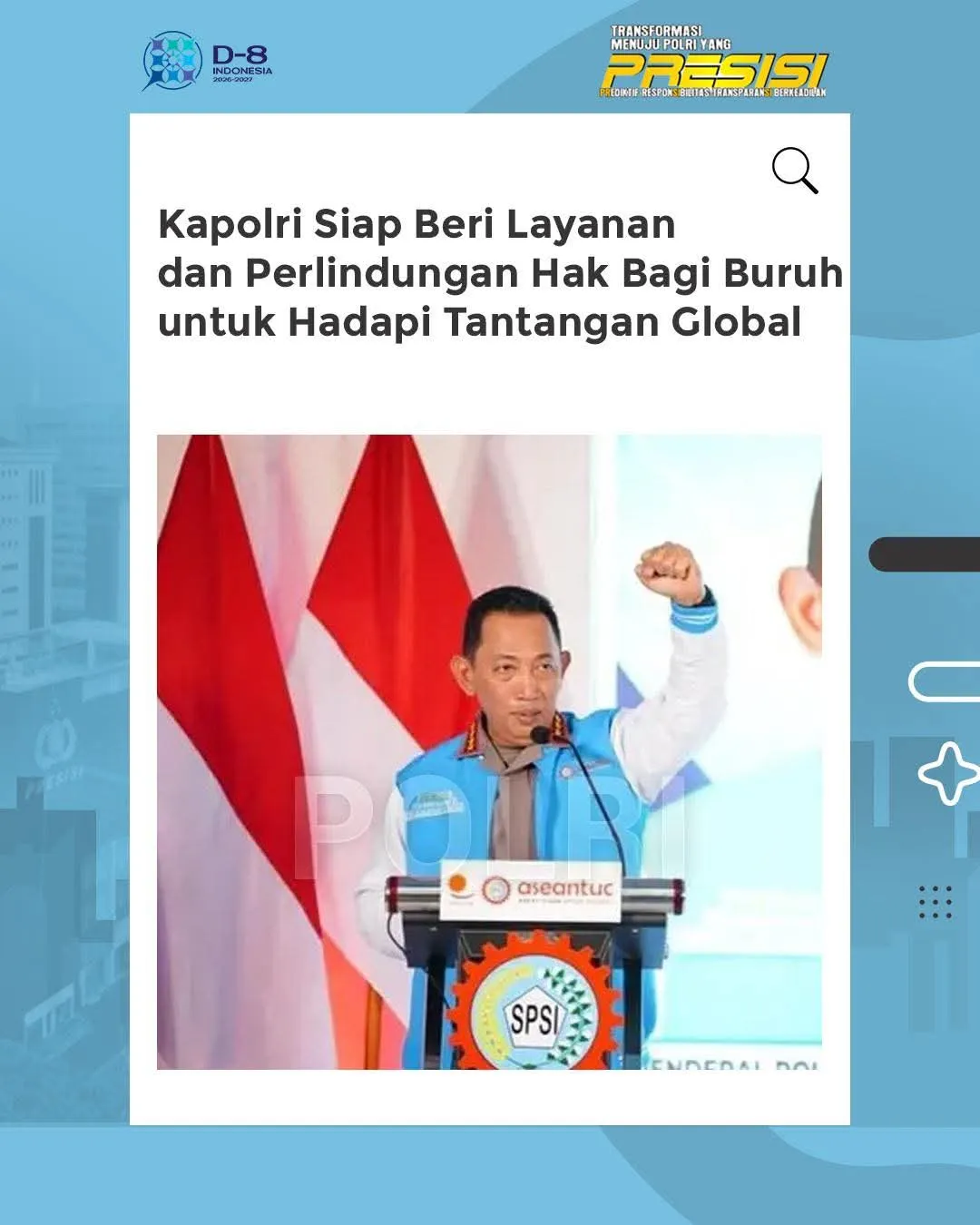 Polri Dukung Kesejahteraan Buruh Lewat Akses Kesehatan dan Pelatihan