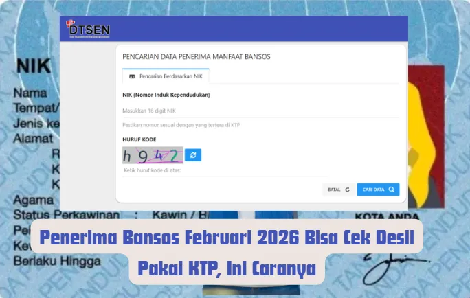 Pemerintah Permudah Cek Desil Bansos Februari 2026 dengan NIK KTP