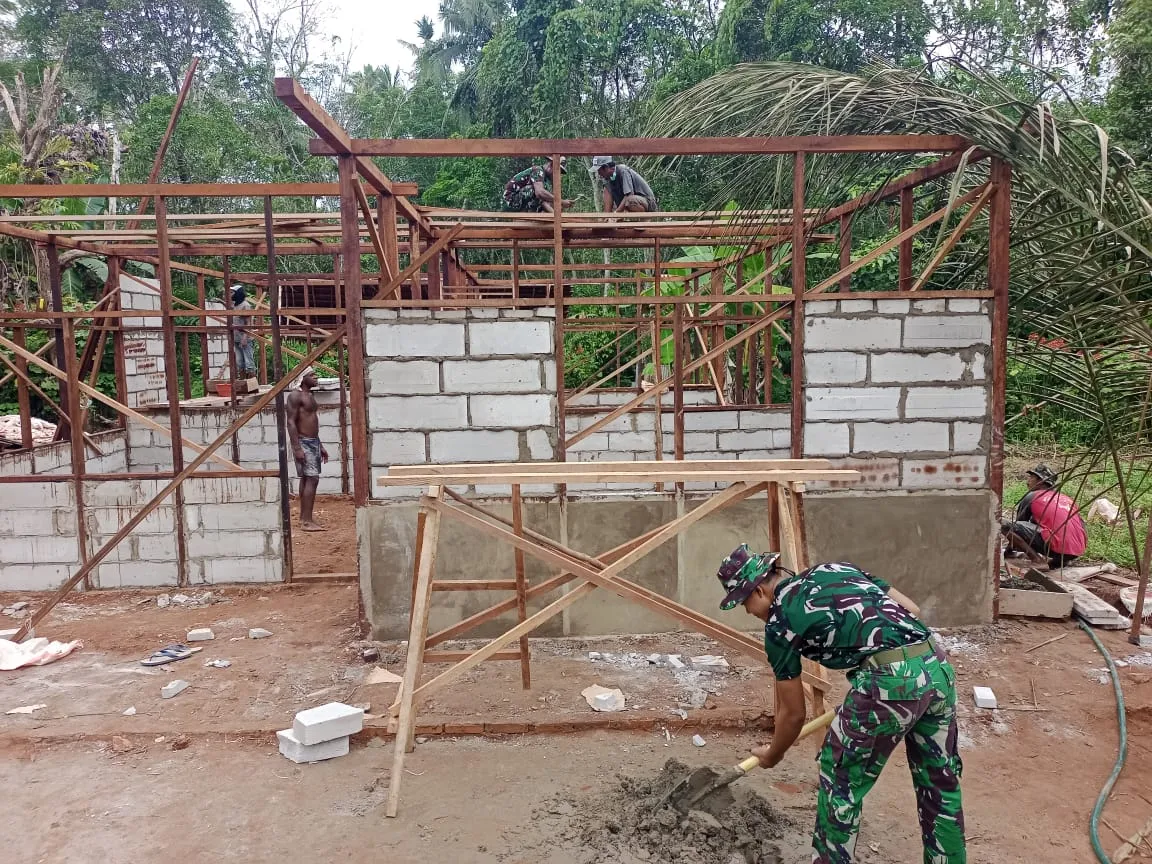 Progres Pembangunan Rumah Layak Huni oleh TMMD di Yibin