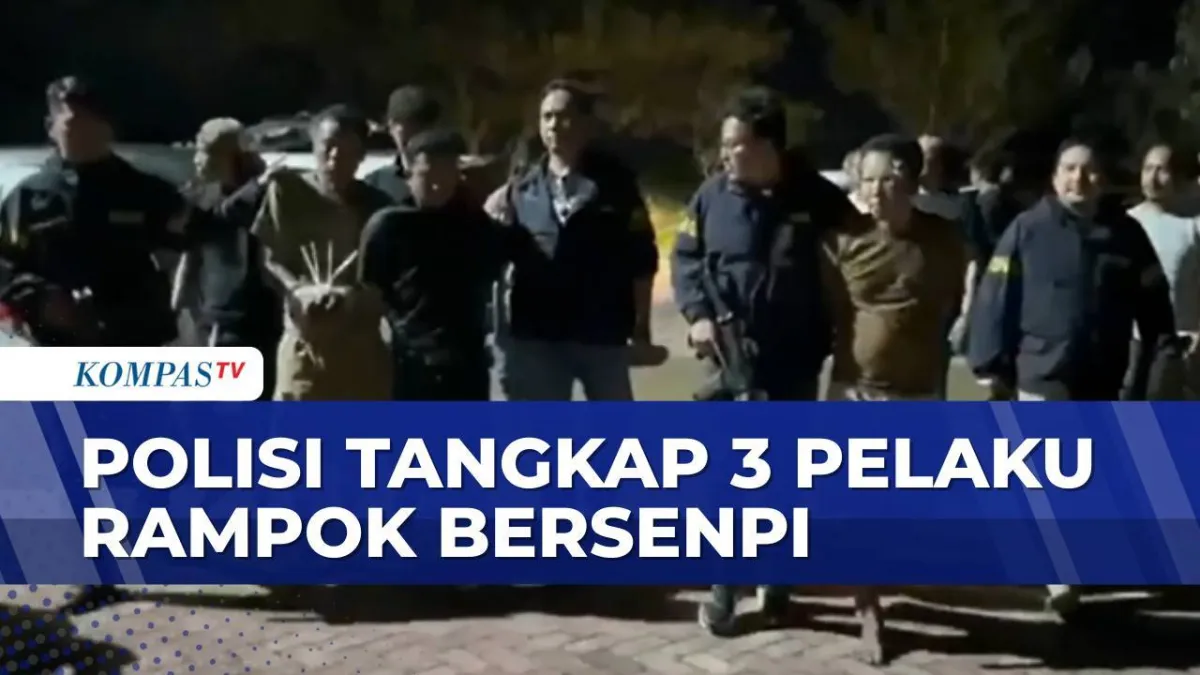 Polisi Tangkap Tiga Pelaku Rampok Bersenpi di Lampung Setelah Sebulan Buron